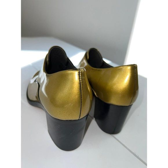 REED KRAKOFF Gold Mirror Slip-on Loafers Size EU37 - Picture 6 of 10